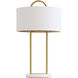 Kezna 26.75 inch 40.00 watt White Marble / Matte White Table Lamp Portable Light